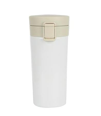 Tuş Mekanizmalı Beyaz Çelik Termos 350 ml