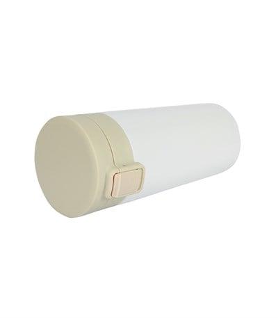 Tuş Mekanizmalı Beyaz Çelik Termos 350 ml