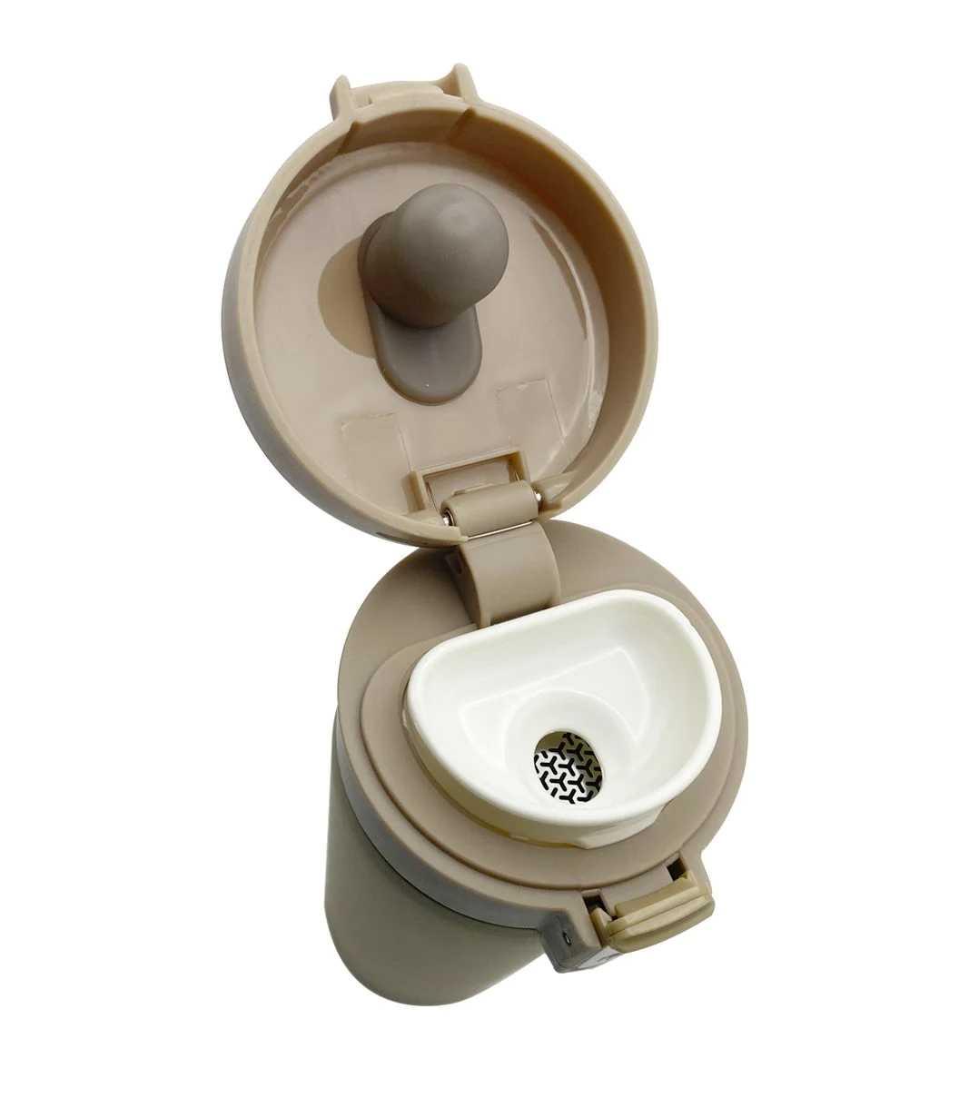 Tuş Mekanizmalı Gold Çelik Termos 350 ml
