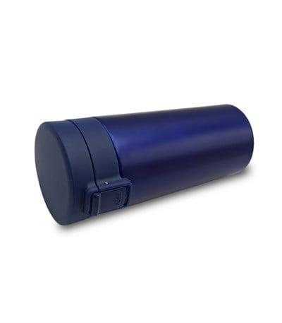 Tuş Mekanizmalı Lacivert Çelik Termos 350 ml