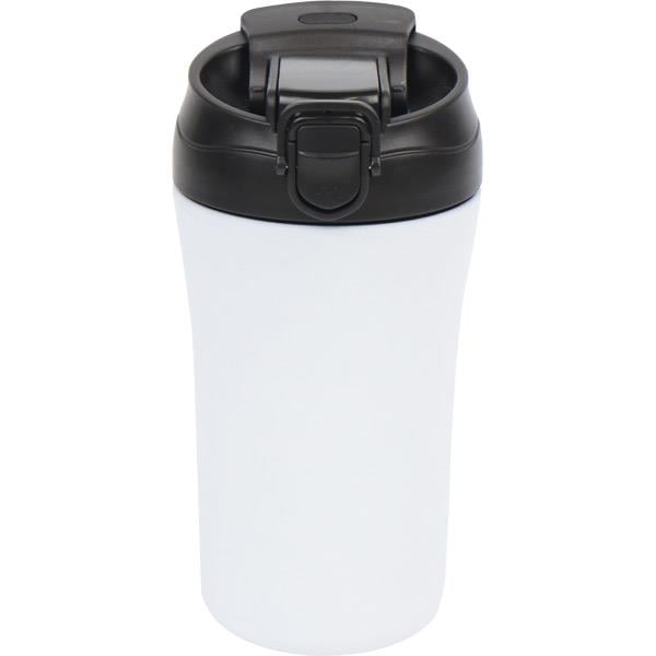 Tuşlu Beyaz Çelik Termos 480 ml