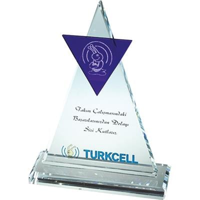 Üçgen Kristal Plaket