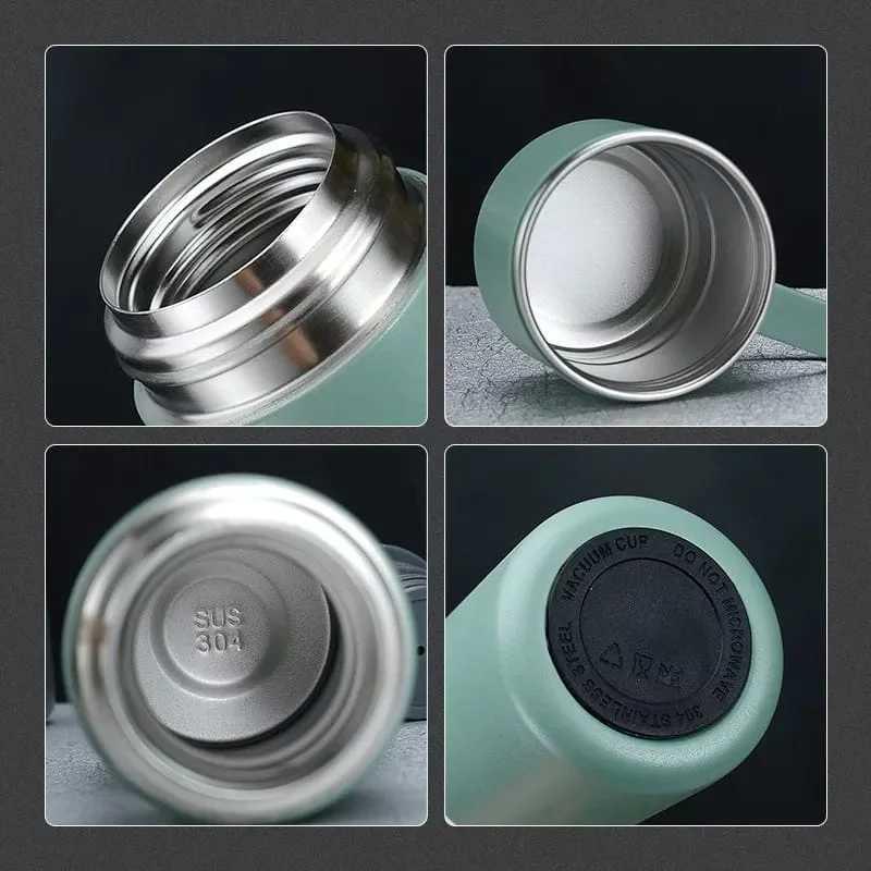 Yeşil 3'lü Çelik Termos Set 500 ml 