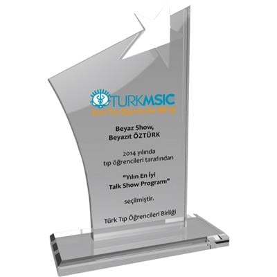 Yıldızlı Kristal Plaket