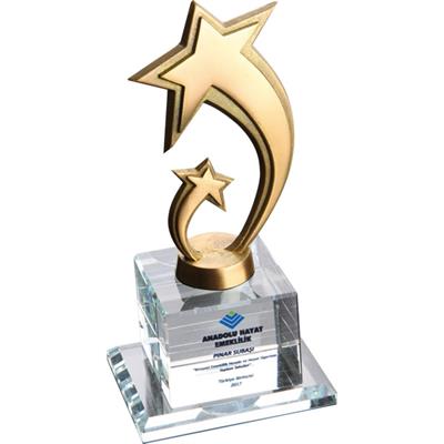Yıldızlı Kristal Plaket M7