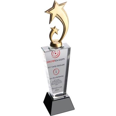 Yıldızlı Kristal Plaket M9