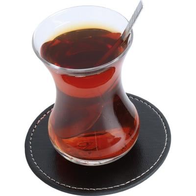 Yuvarlak Deri Bardak Altlığı