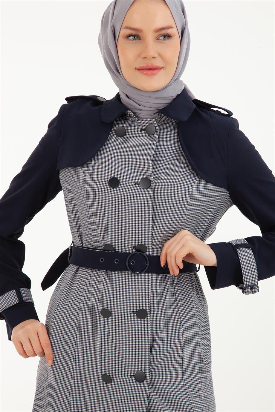 22Y7620 Armine Trençkot-Lacivert