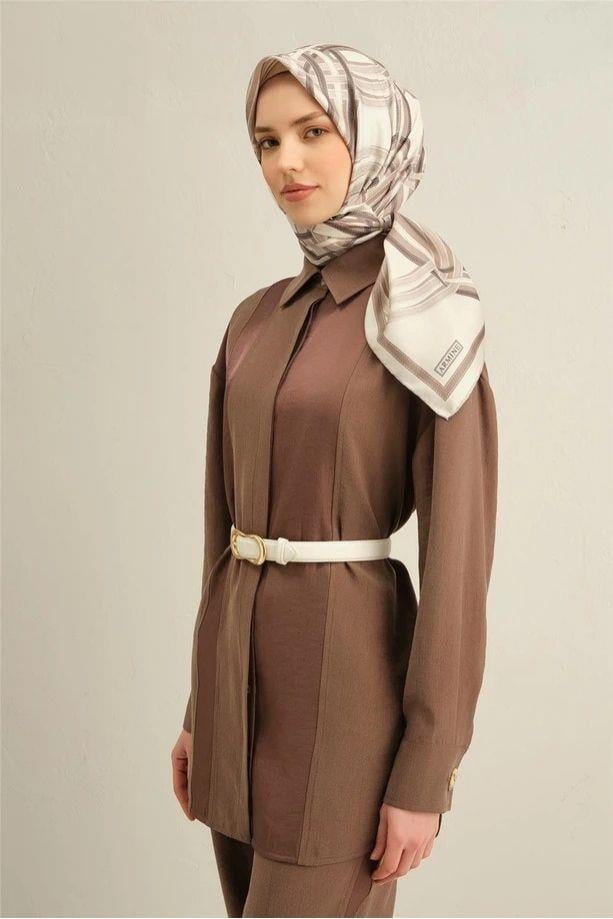 Armine Desenli Saf İpek Sura Eşarp 9333-82