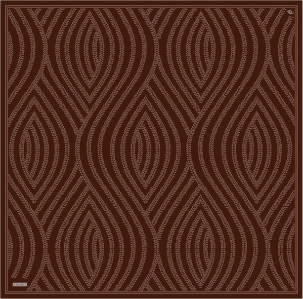 Armine Desenli Saf İpek Twill Eşarp 9351--84