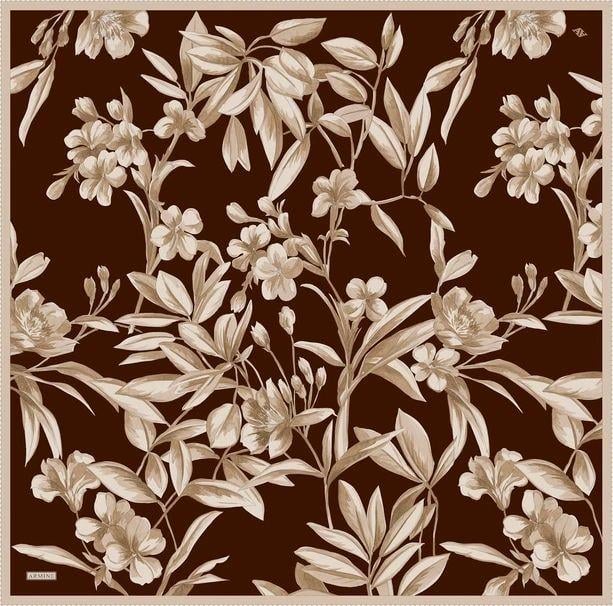 Armine Desenli Saf İpek Twill Eşarp 9324--52