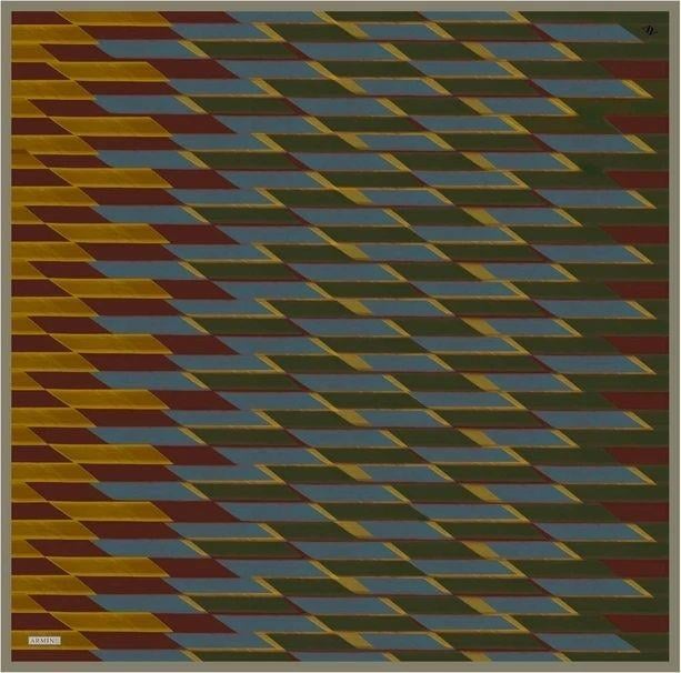 Armine Desenli Saf İpek Twill Eşarp 9325--21