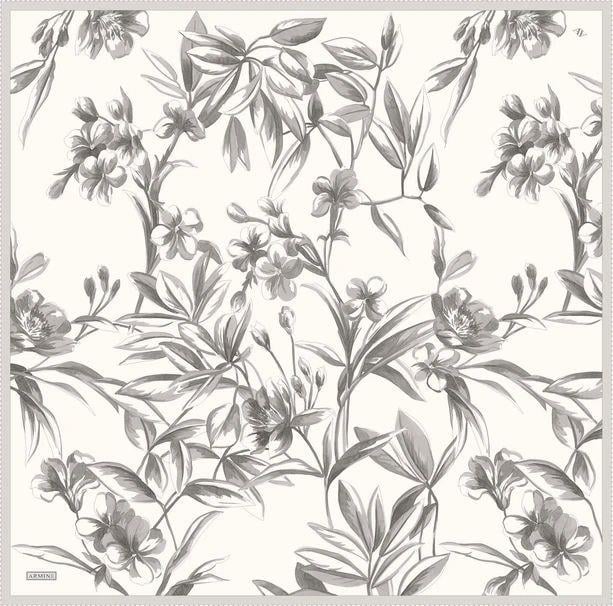Armine Desenli Saf İpek Twill Eşarp 9324--80