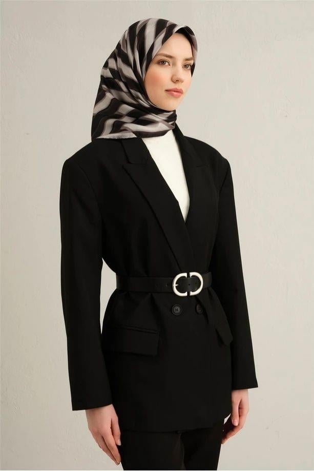 Armine Desenli Saf İpek Twill Eşarp 9325--80