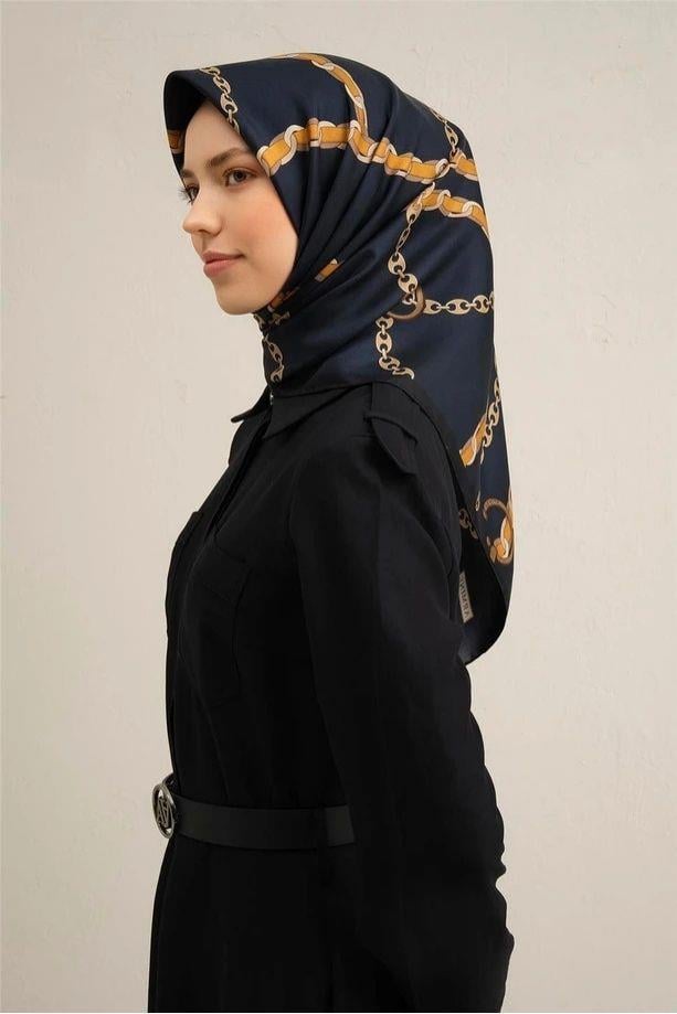Armine Desenli Saf İpek Twill Eşarp 9346--52