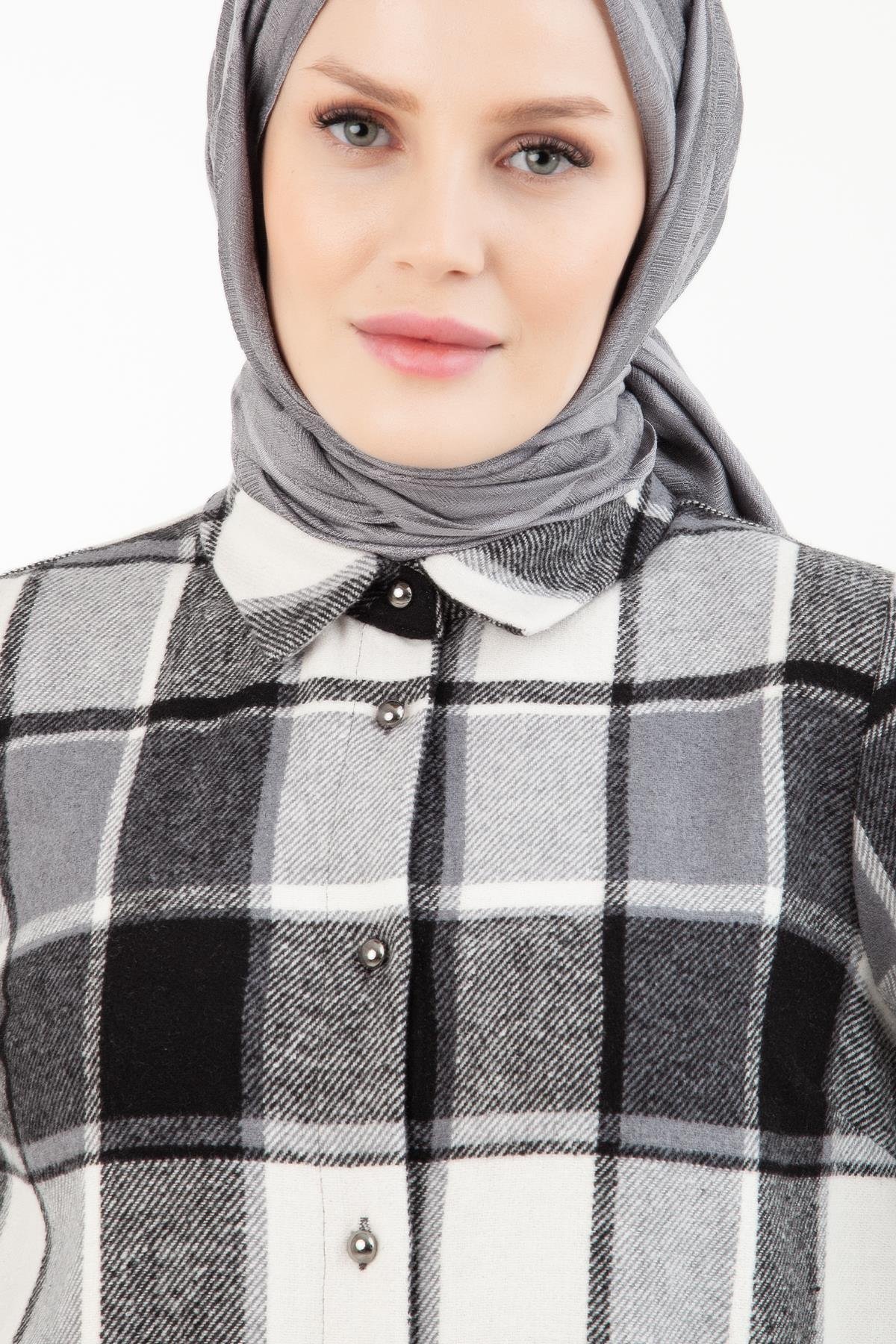 ARMİNE TREND Oduncu Model Tunik-Siyah 23KT410