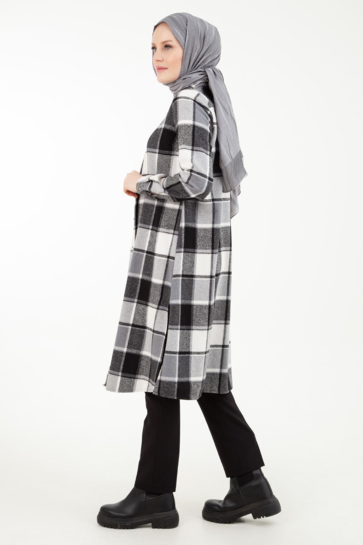 ARMİNE TREND Oduncu Model Tunik-Siyah 23KT410
