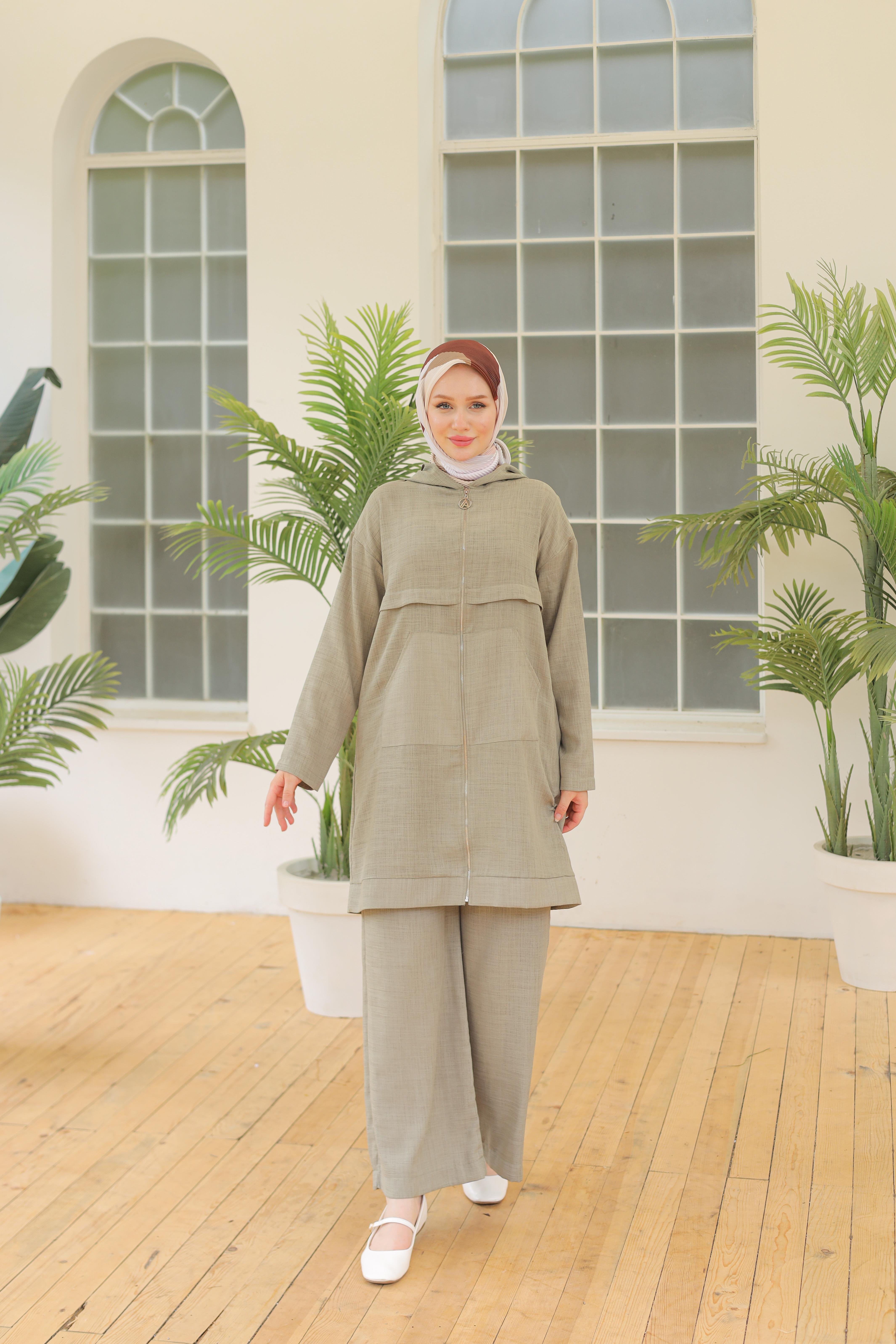 新品24-25greenclothing HeavyJK+MovementPNT ARMİNE TREND Pantolonlu İkili Takım Haki 24YT638