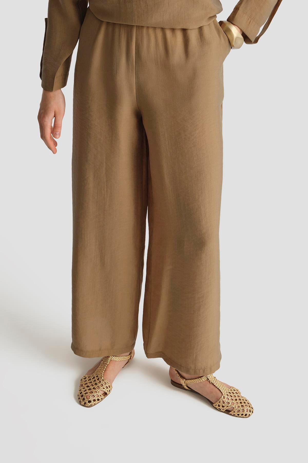 ARMİNE TREND Salaş Kesim Pantolonlu İkili Takım-Camel 25YT6140