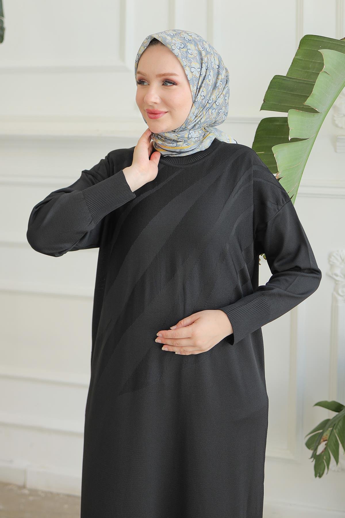 ARMİNE TREND Triko Takım-Siyah 24KTD601