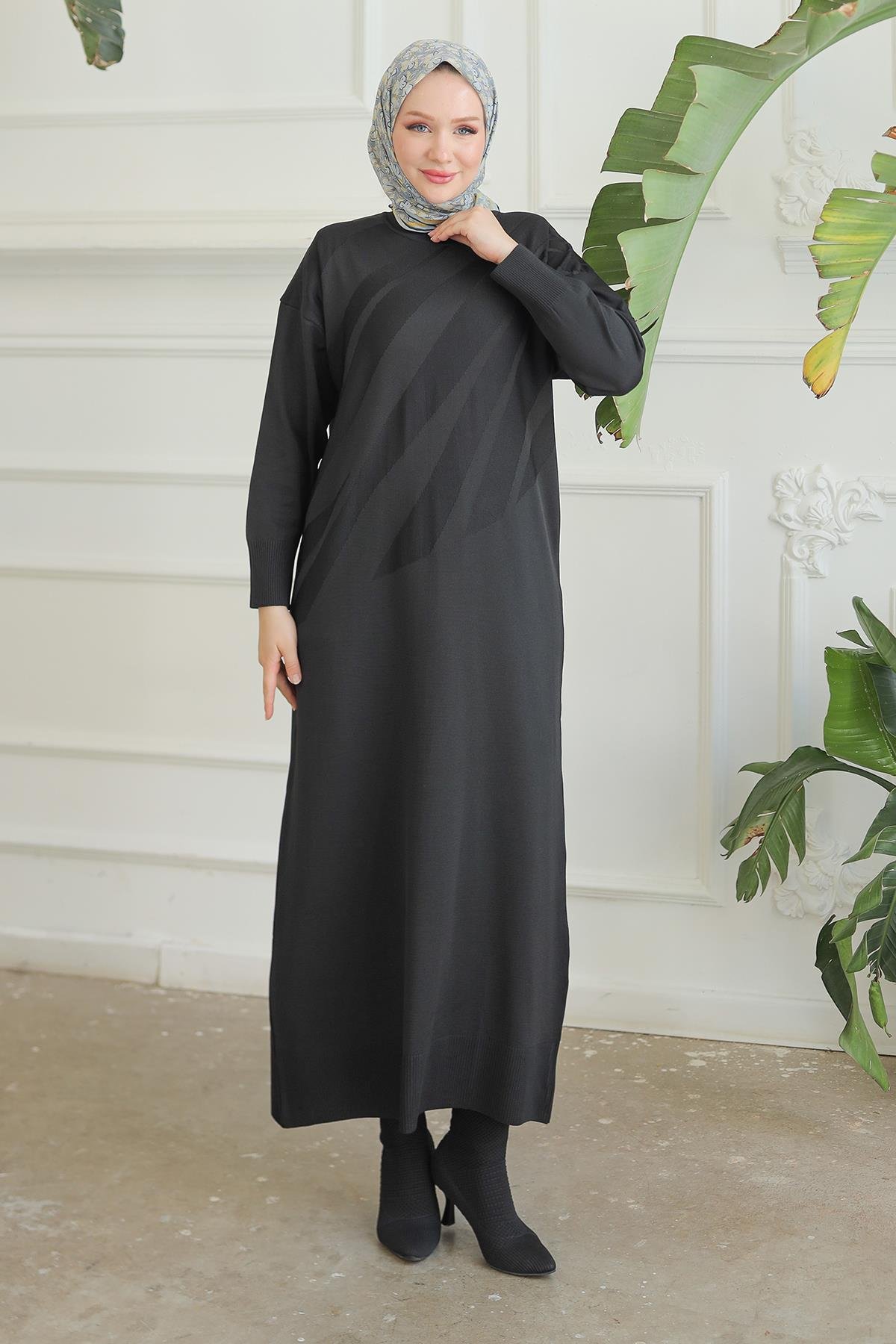 ARMİNE TREND Triko Takım-Siyah 24KTD601
