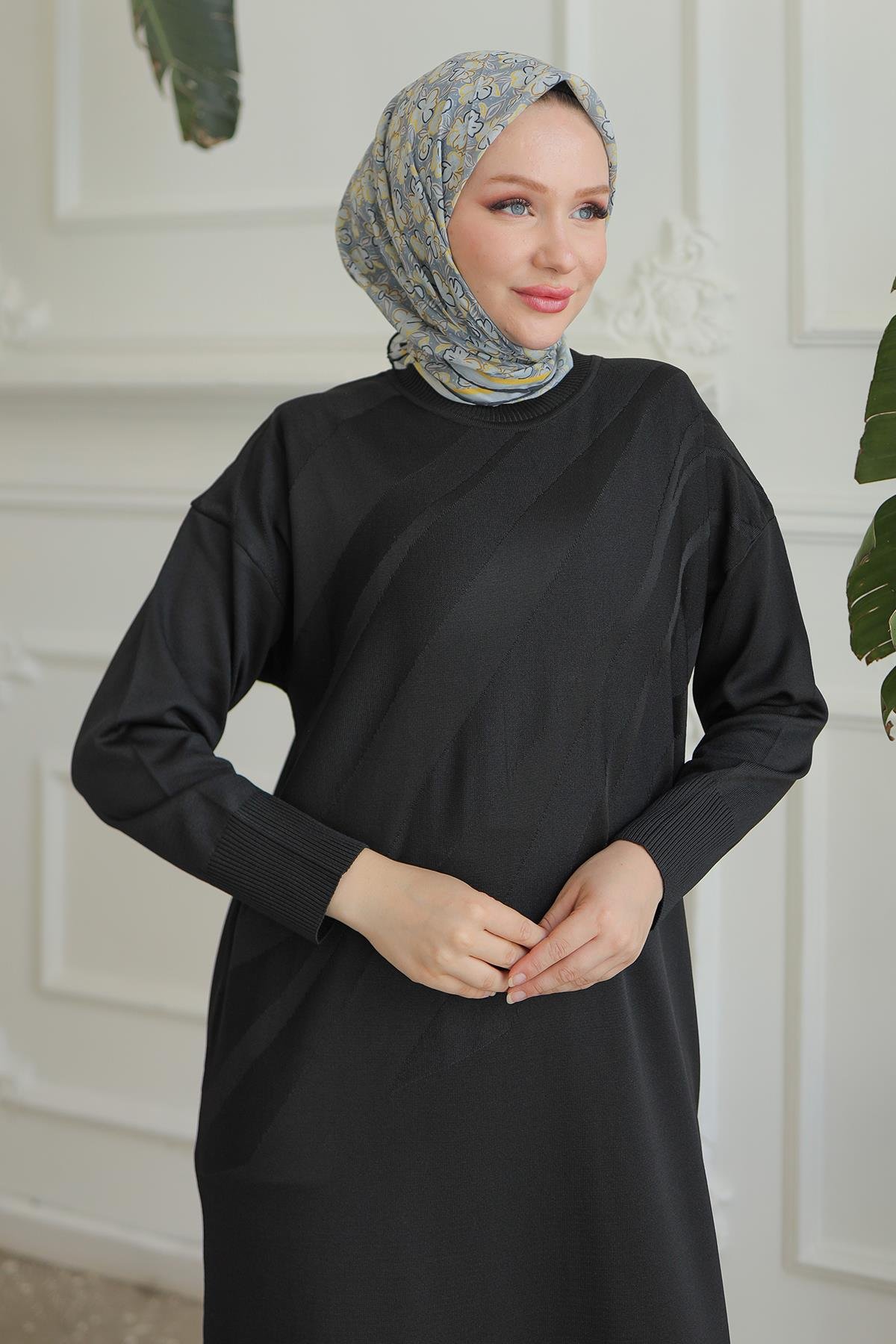 ARMİNE TREND Triko Takım-Siyah 24KTD601