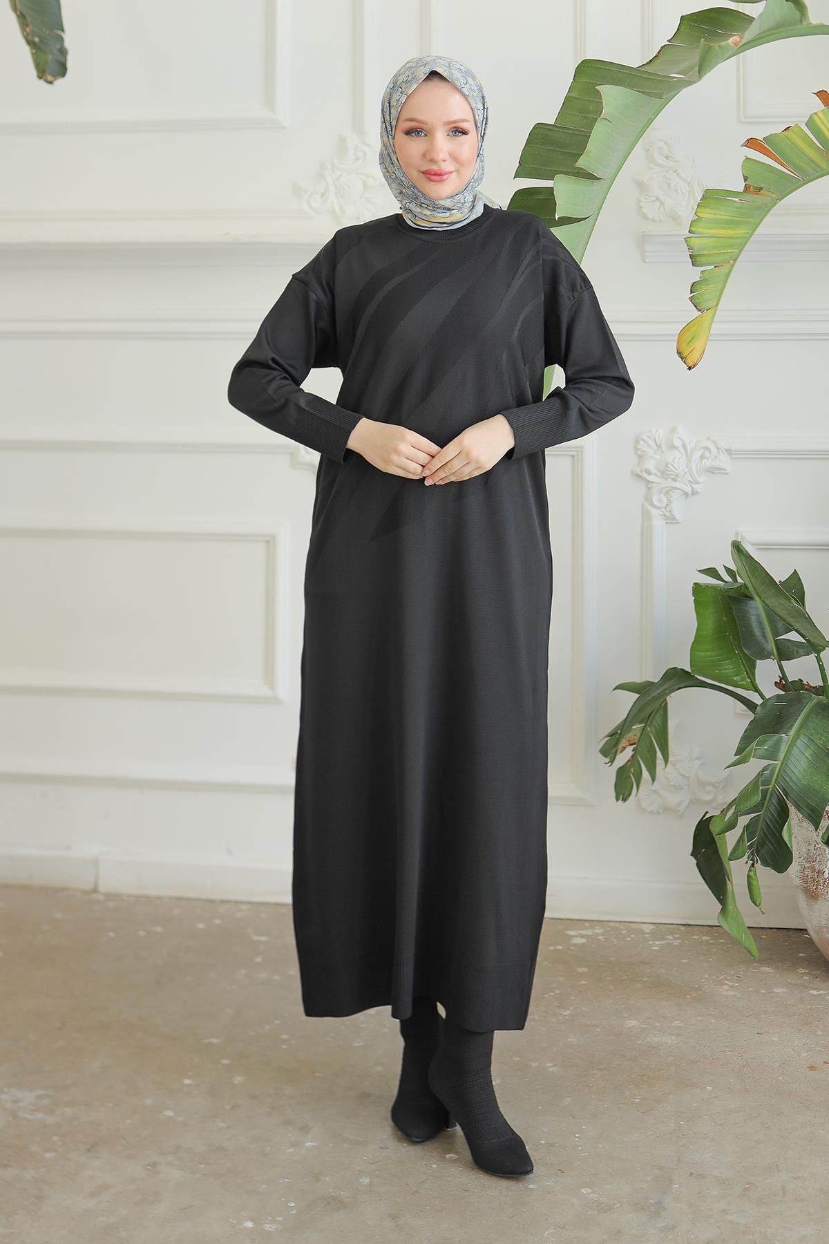 ARMİNE TREND Triko Takım-Siyah 24KTD601