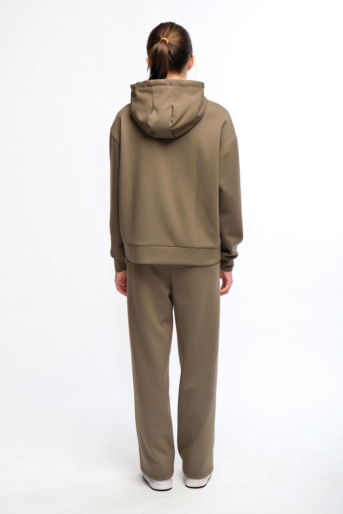 Haki Kadın Kapüşonlu Sweatshirt - Holy