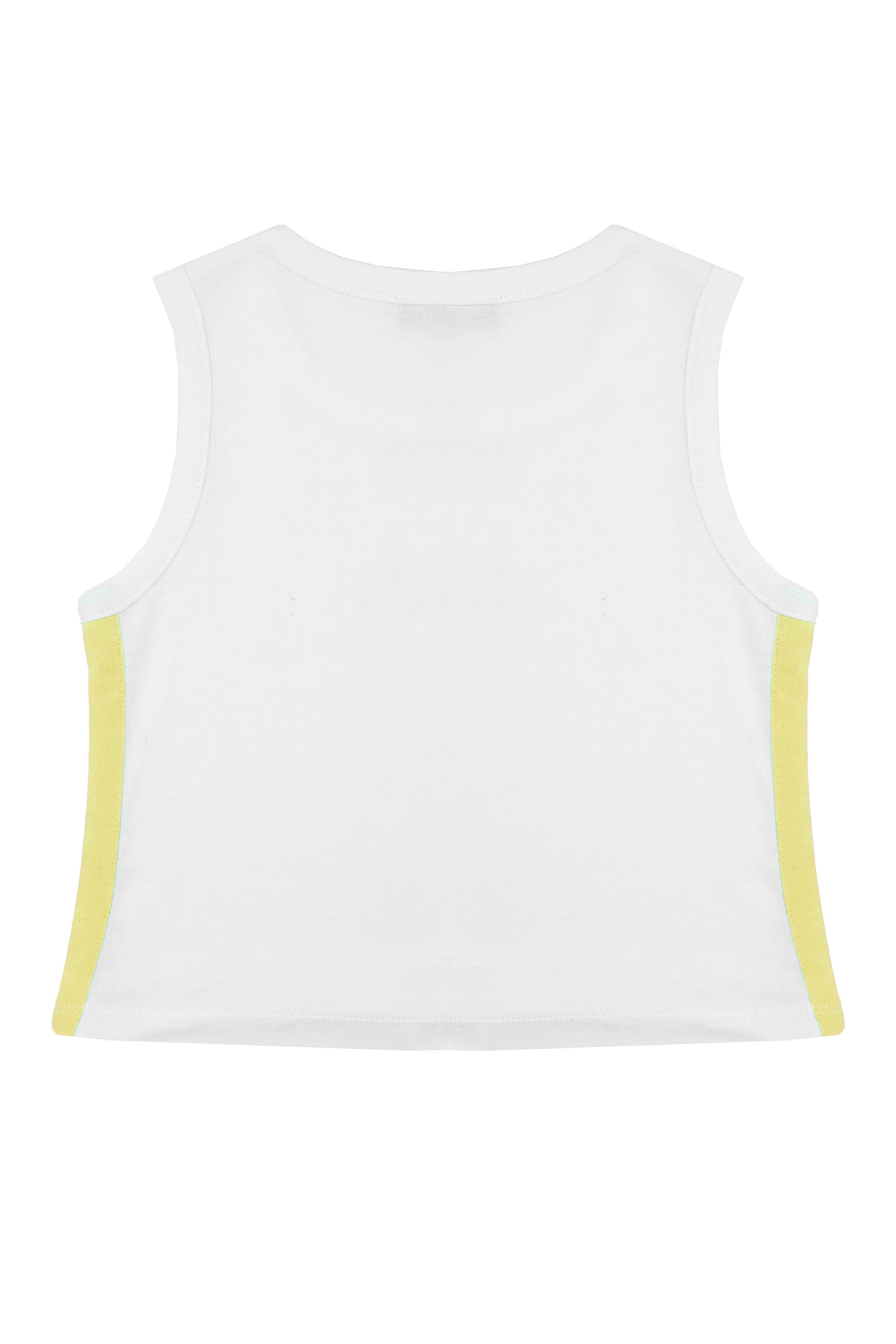 Kız Çocuk Sarı Şort Tshirt Takım - Kolej