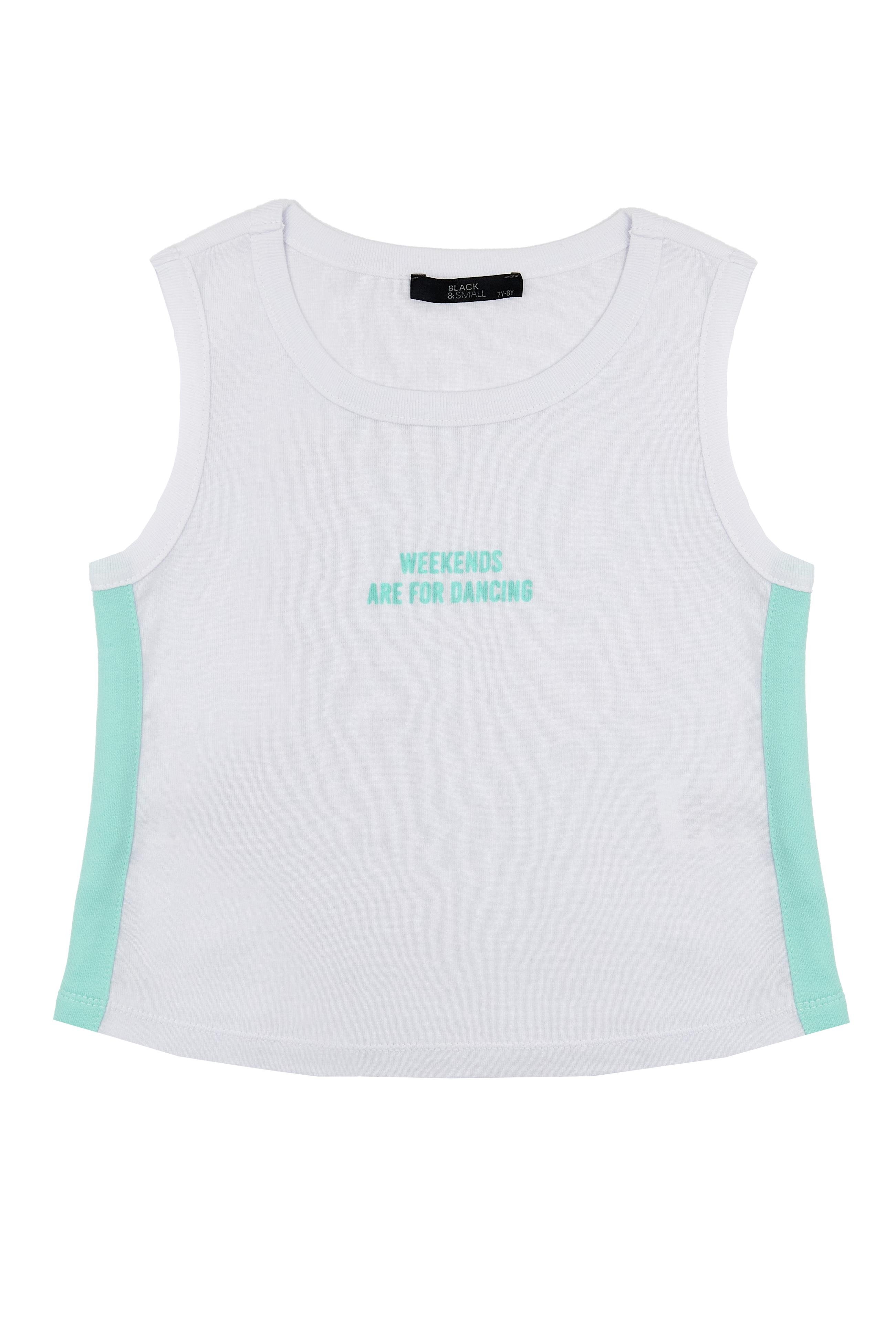 Kız Çocuk Turkuaz Şort Tshirt Takım - Kolej