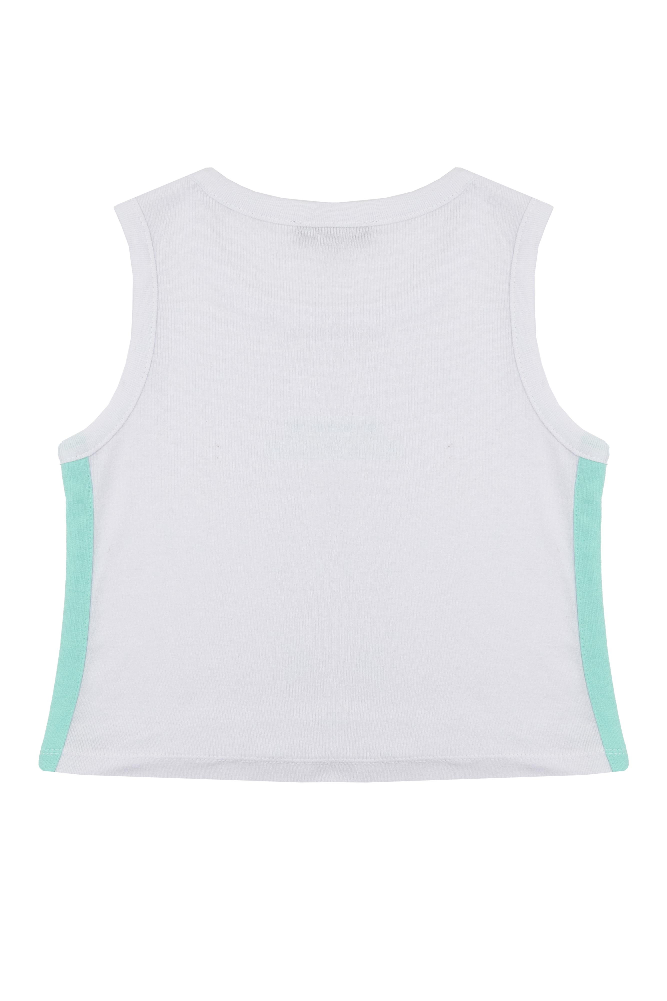 Kız Çocuk Turkuaz Şort Tshirt Takım - Kolej