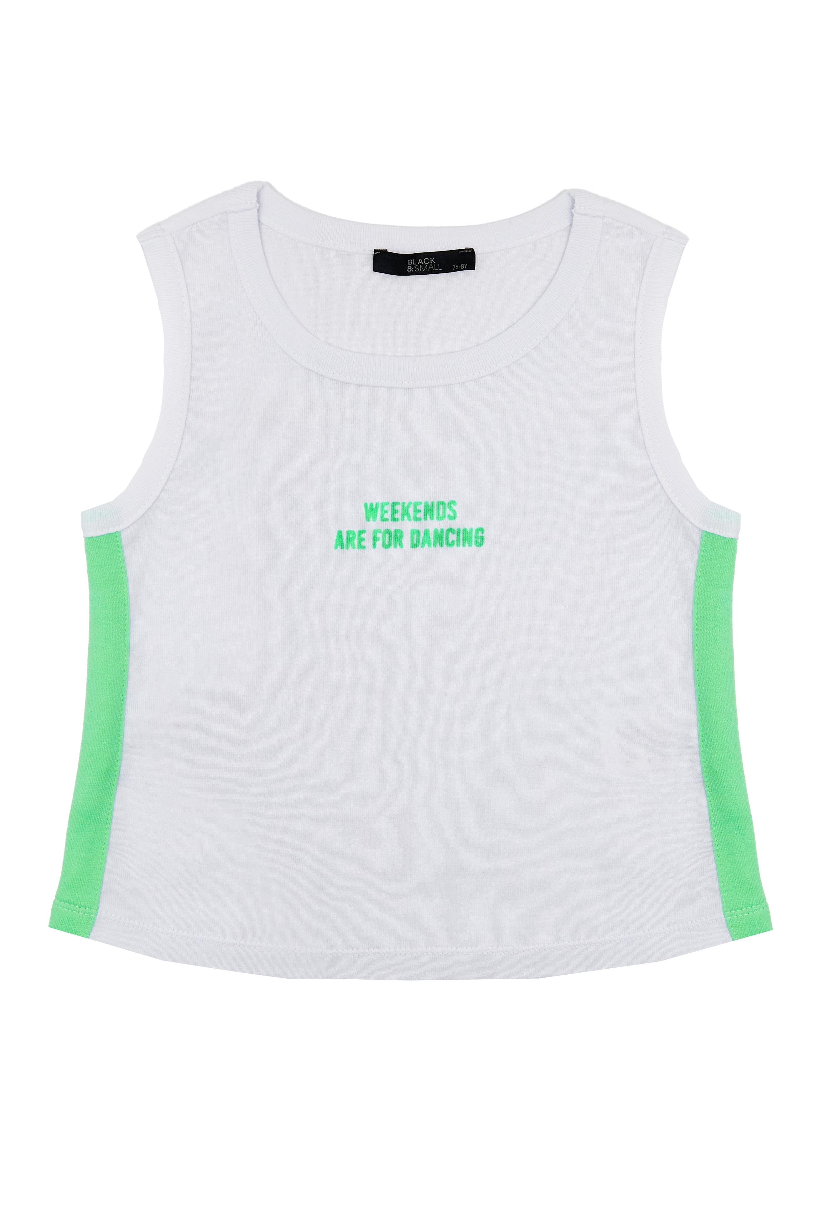 Kız Çocuk Yeşil Şort Tshirt Takım - Kolej