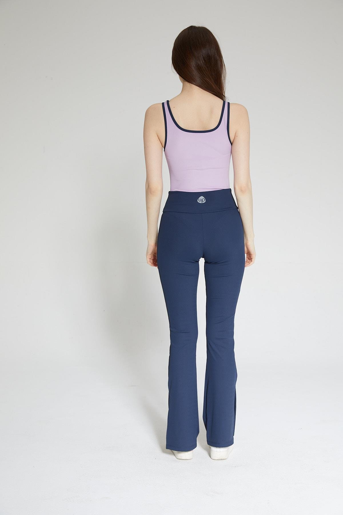 Mor Kadın İnce Kolsuz Fitilli Fermuar Detaylı Bodysuit - Front