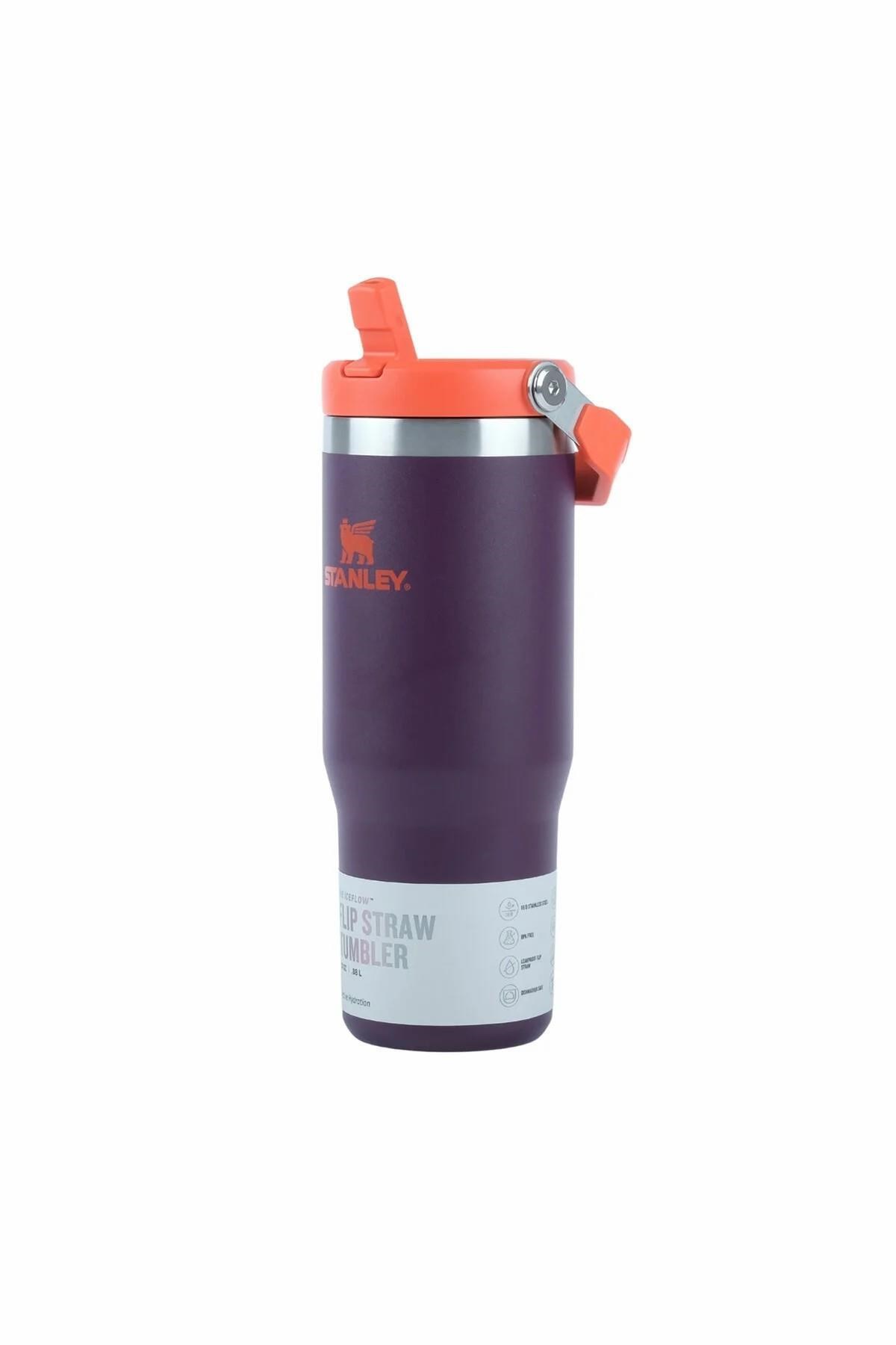 Classic IceFlow™ Flip Straw Tumbler Plum Eu Pipetli Termos | 0.89L / 30Oz Mor 10-09993-538