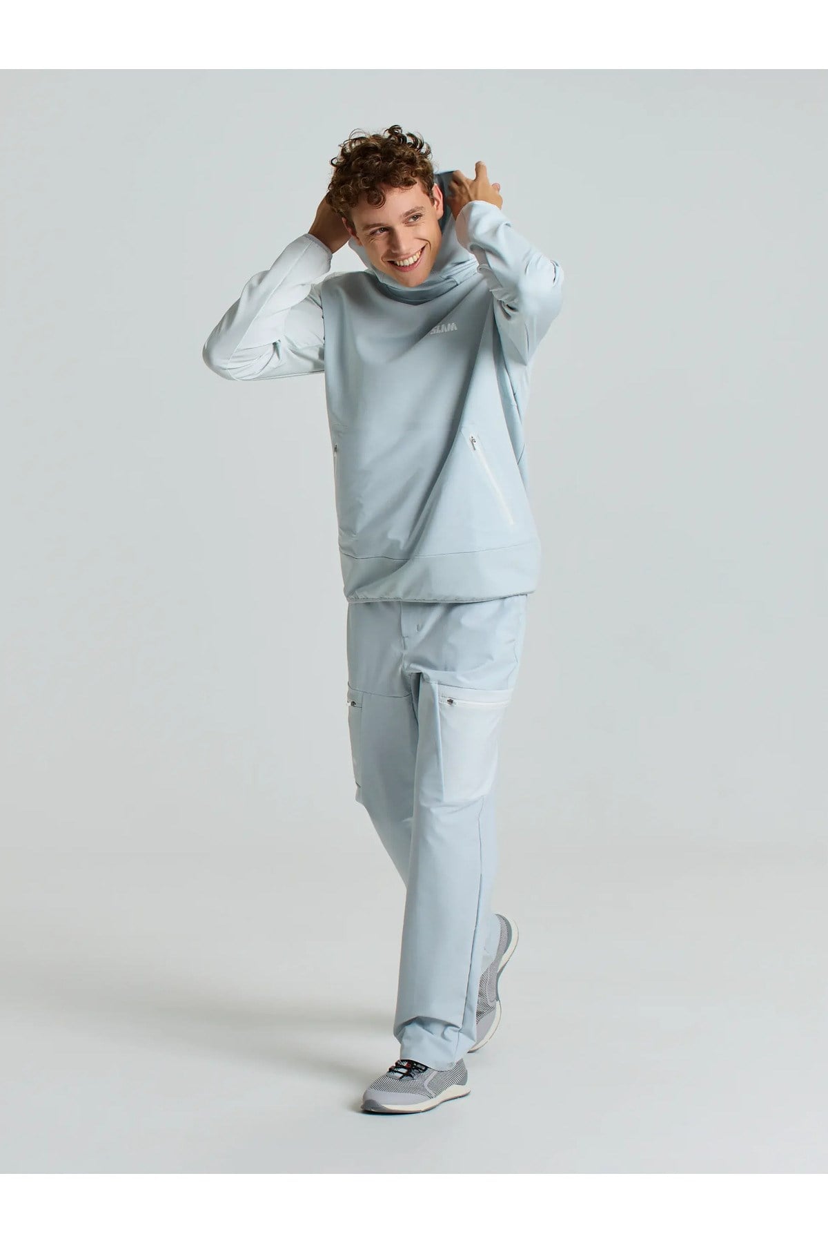 Foil Tech Hoodie Gri Erkek Sweatshirt