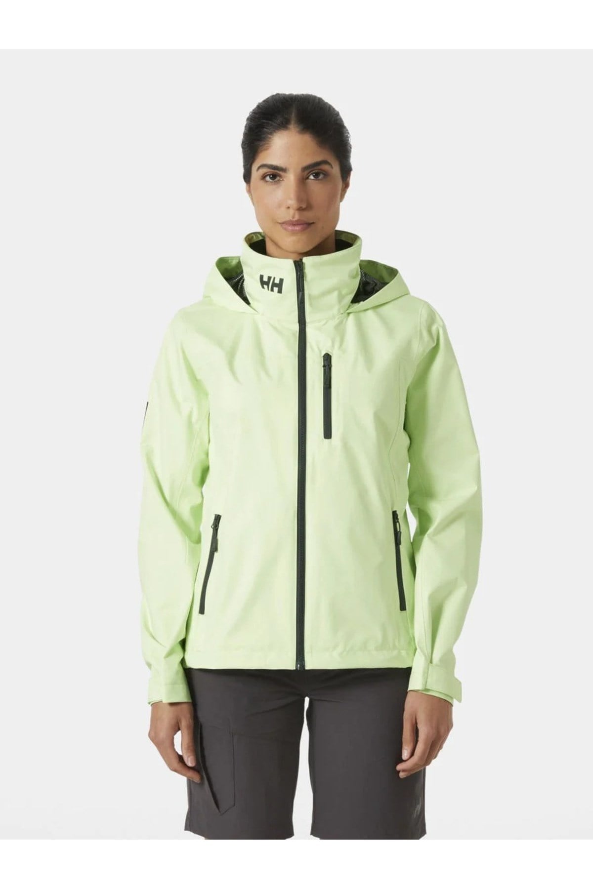 Helly Hansen W Crew Hooded Mont 2.0 Kadin Yeşil Yağmurluk Hha.34448-hha.398