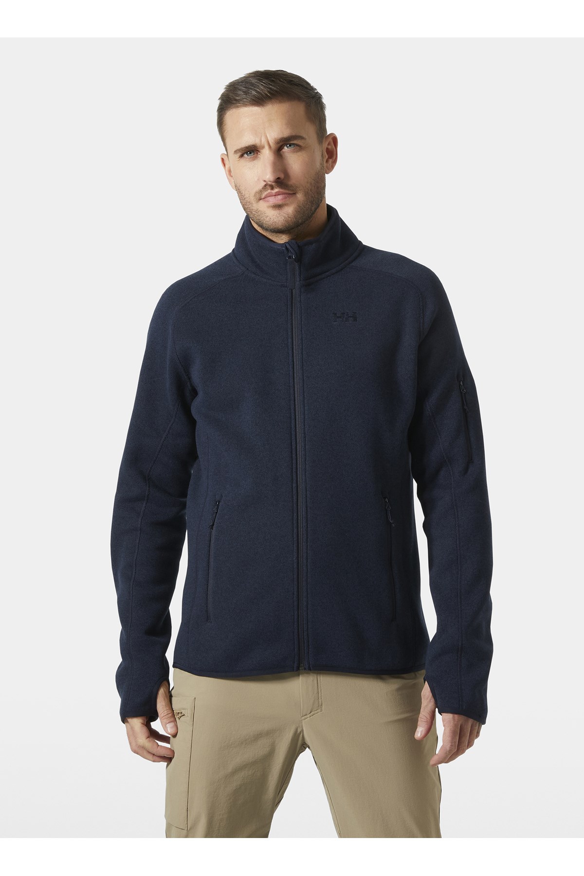 HHA.49429_HHA.597_VARDE POLAR 2.0 Lacivert Dik Yaka Normal Düz Erkek Polar Sweatshırt