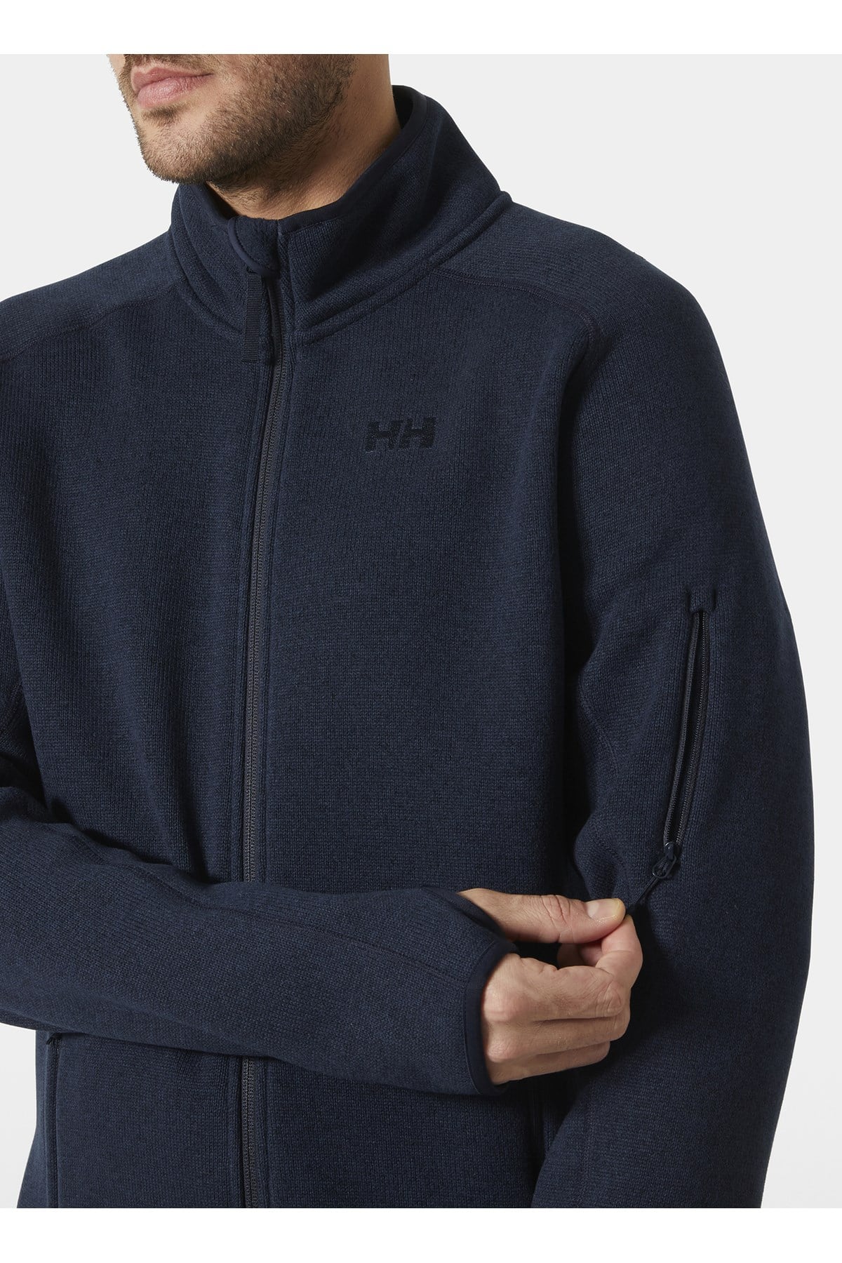 HHA.49429_HHA.597_VARDE POLAR 2.0 Lacivert Dik Yaka Normal Düz Erkek Polar Sweatshırt