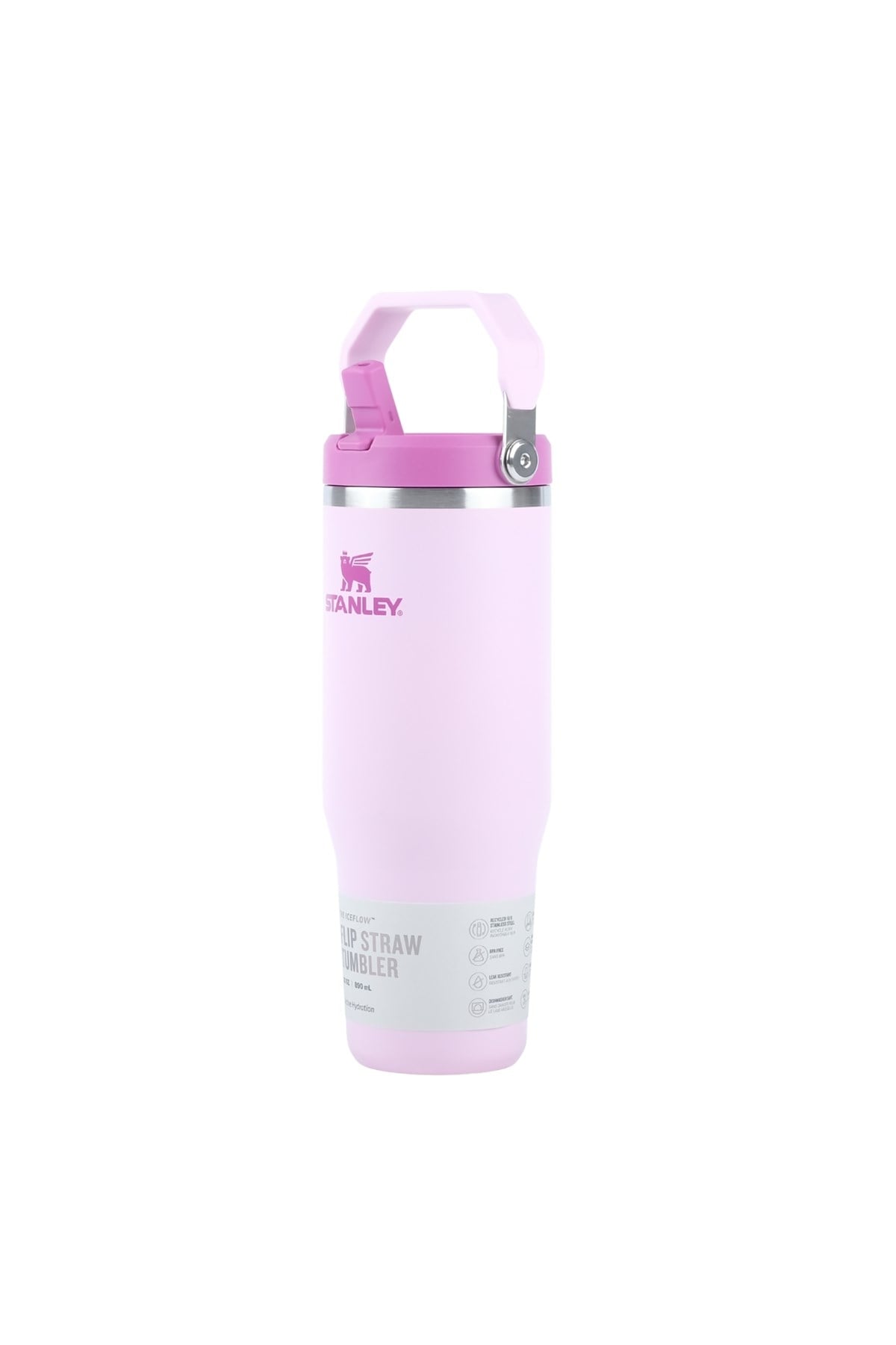 Iceflow Flip Straw Pipetli Termos Bardak 0,89 Lt Pembe
