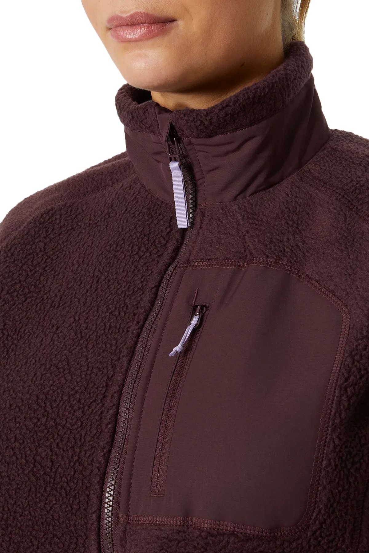 Imperial Tüylü Polar Kadın Blok Ceket - 49468