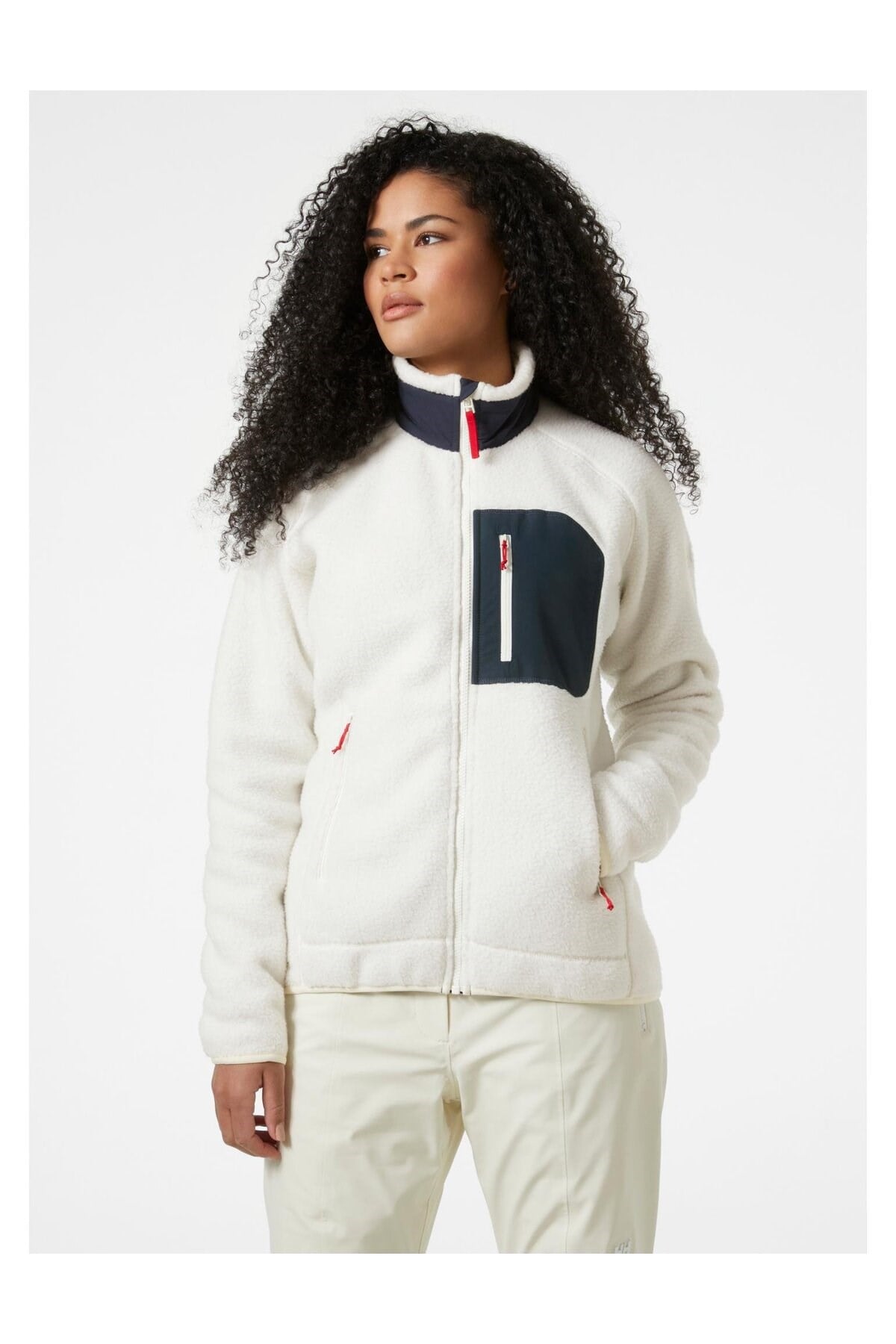 Imperial Tüylü Polar Kadın Blok Ceket - 49468