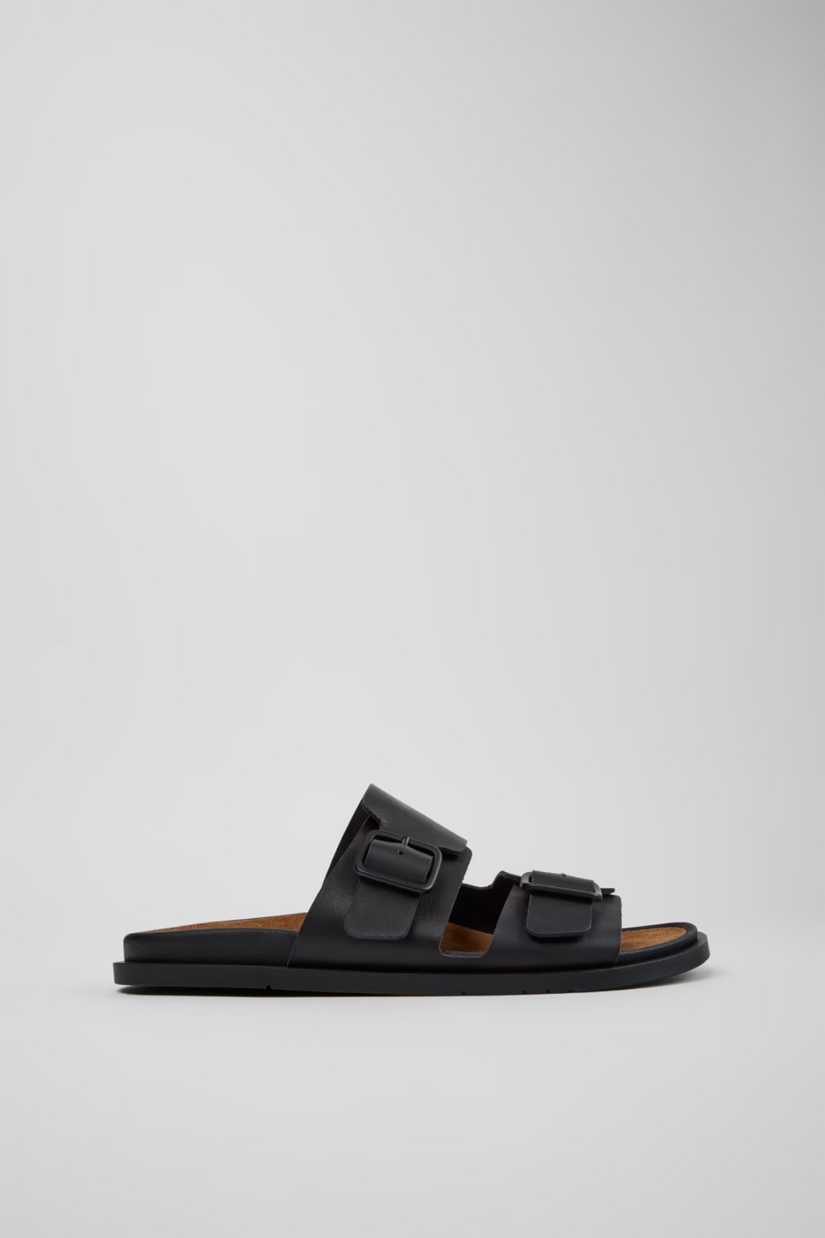 Lluc Sandal Erkek Siyah Deri Sandalet