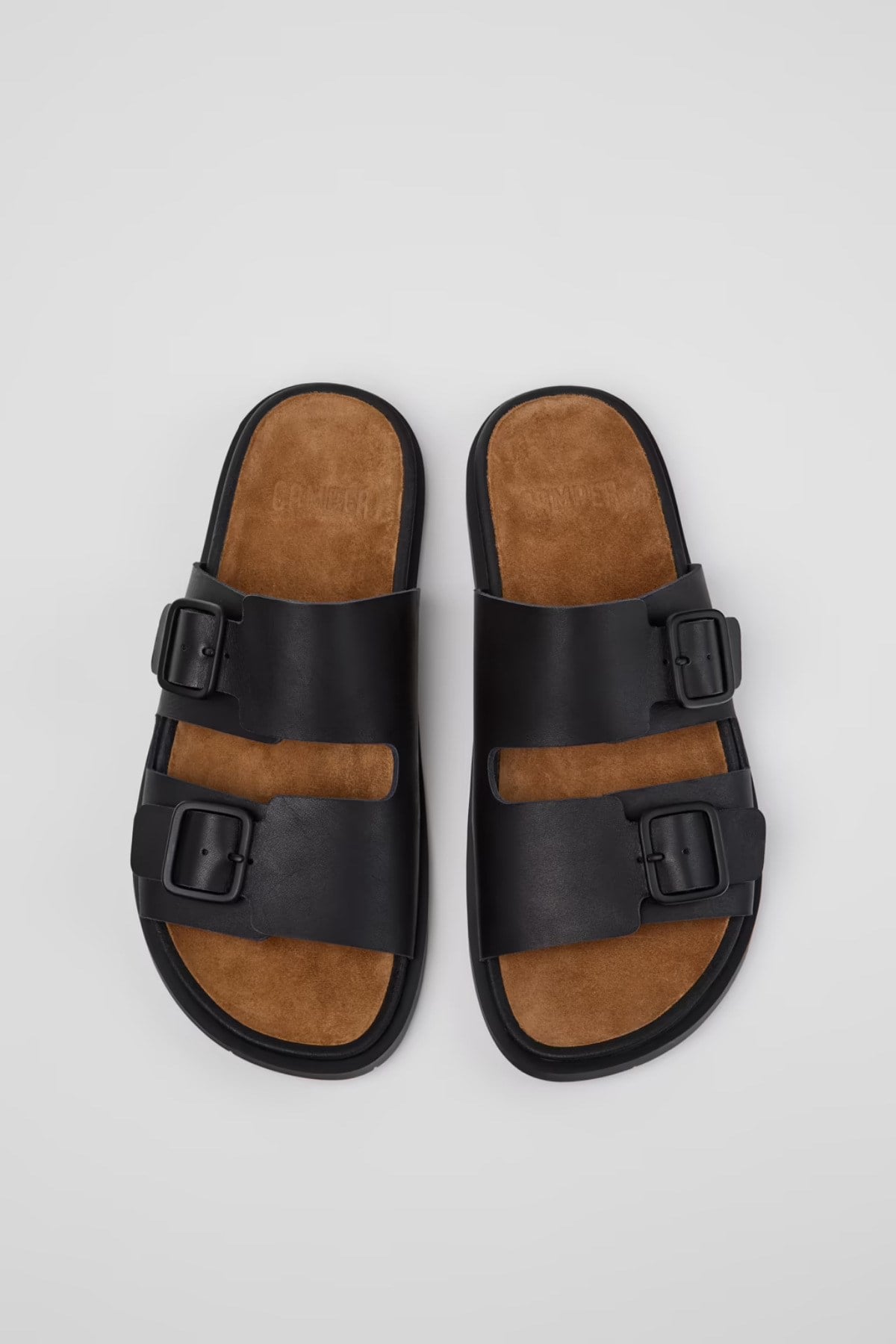 Lluc Sandal Erkek Siyah Deri Sandalet