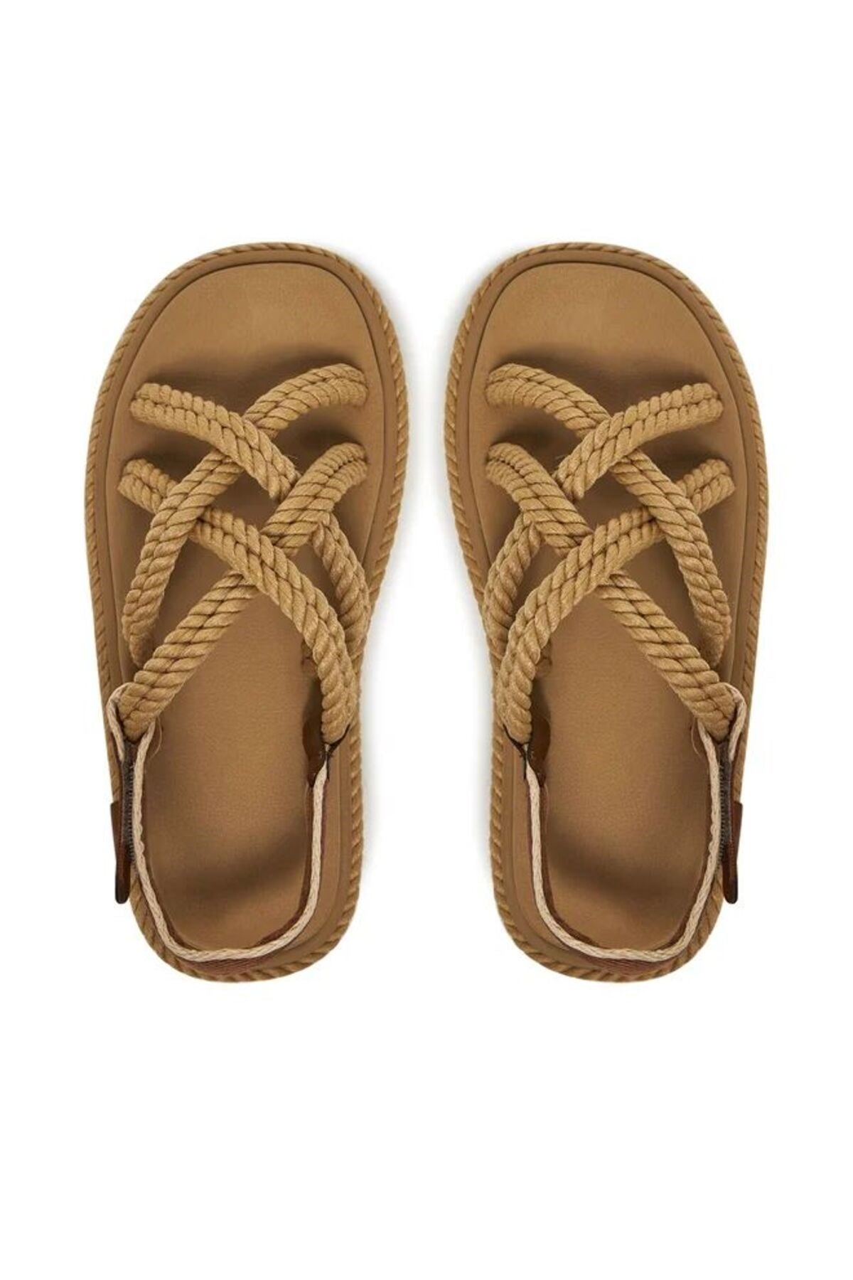 Nomadic 2025 Yeni Sezon Bodrum Chunky Platform Halat Sandalet