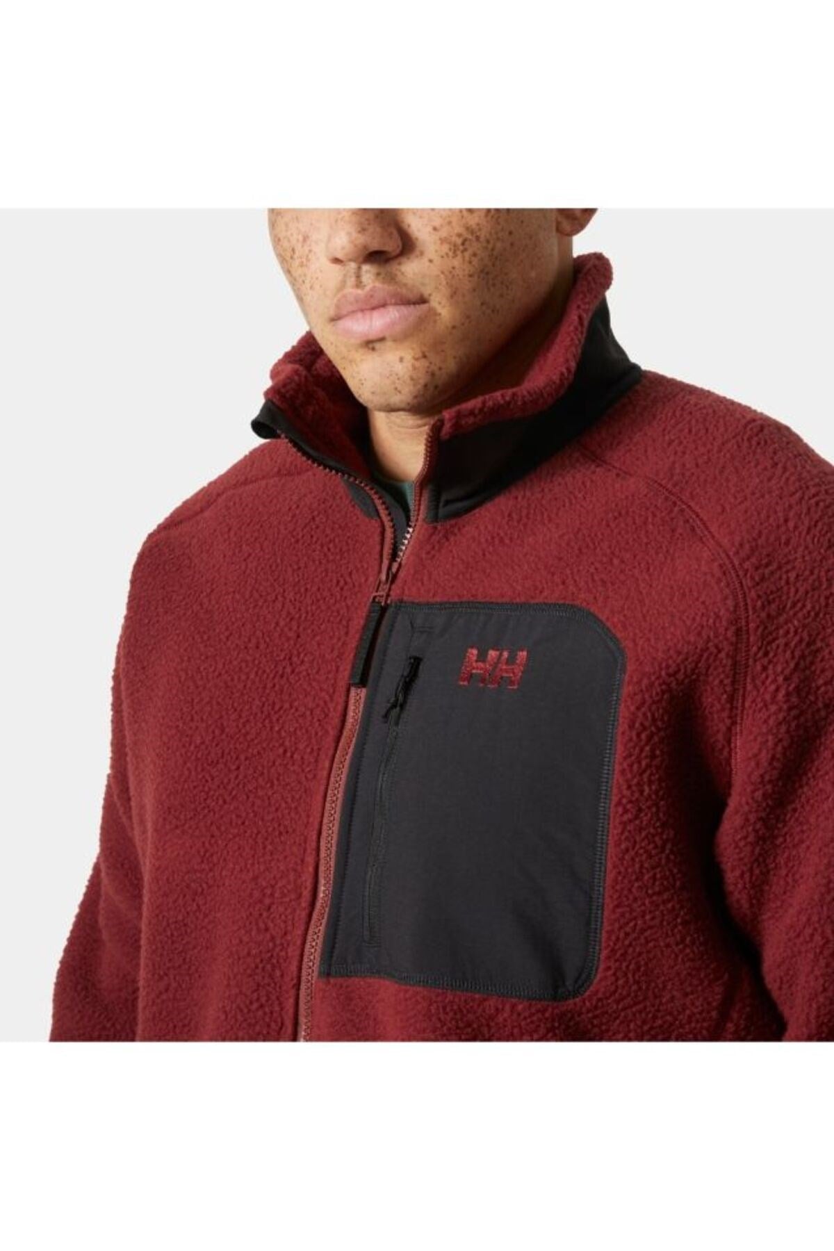 Panorama Pile Block Jacket Erkek Kırmızı Polar HHA.49460.HHA.180