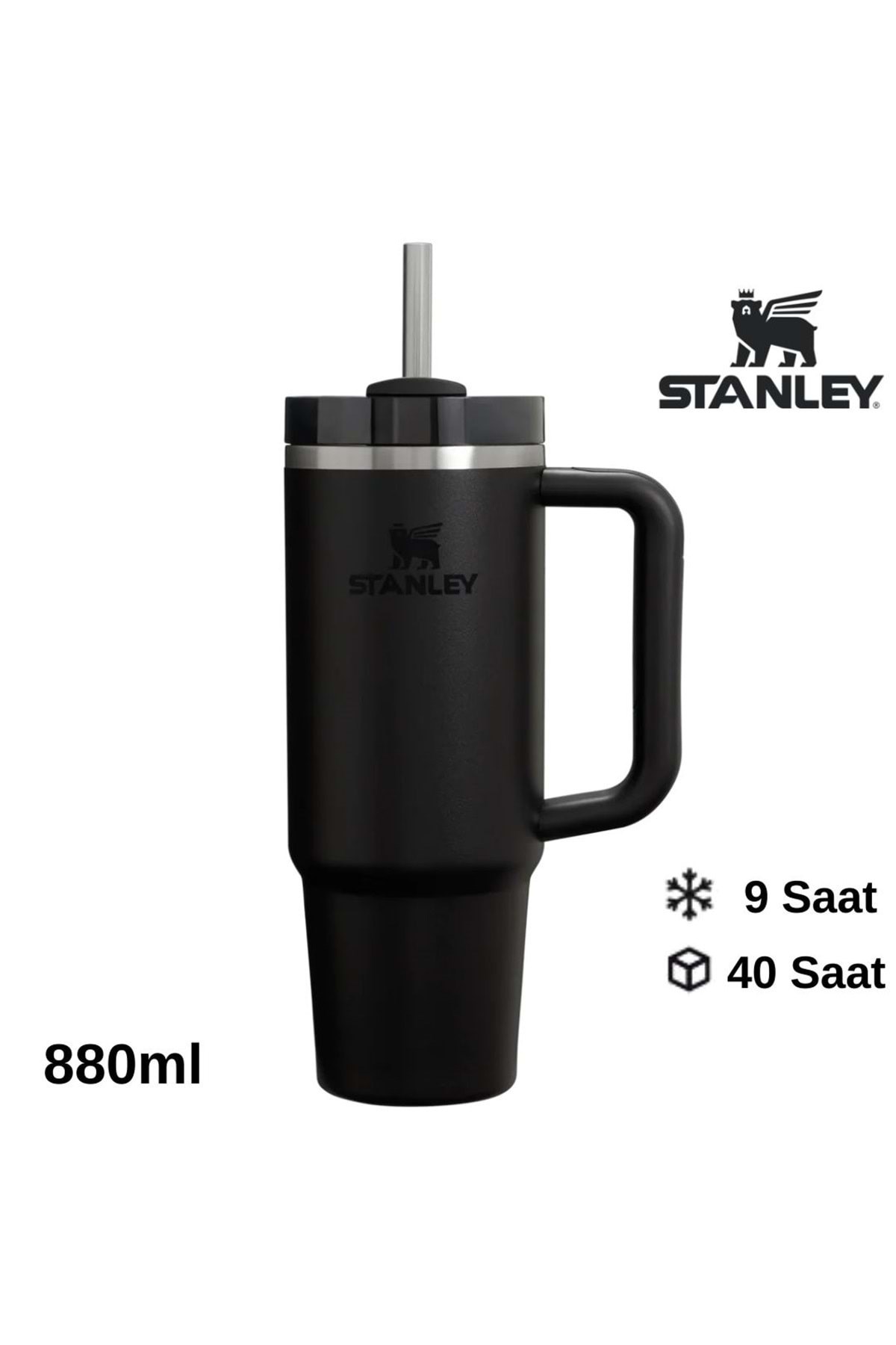 Quencher H2.O FlowState™ Tumbler Pipetli Termos 0.8L Pipetli Matara SİYAH