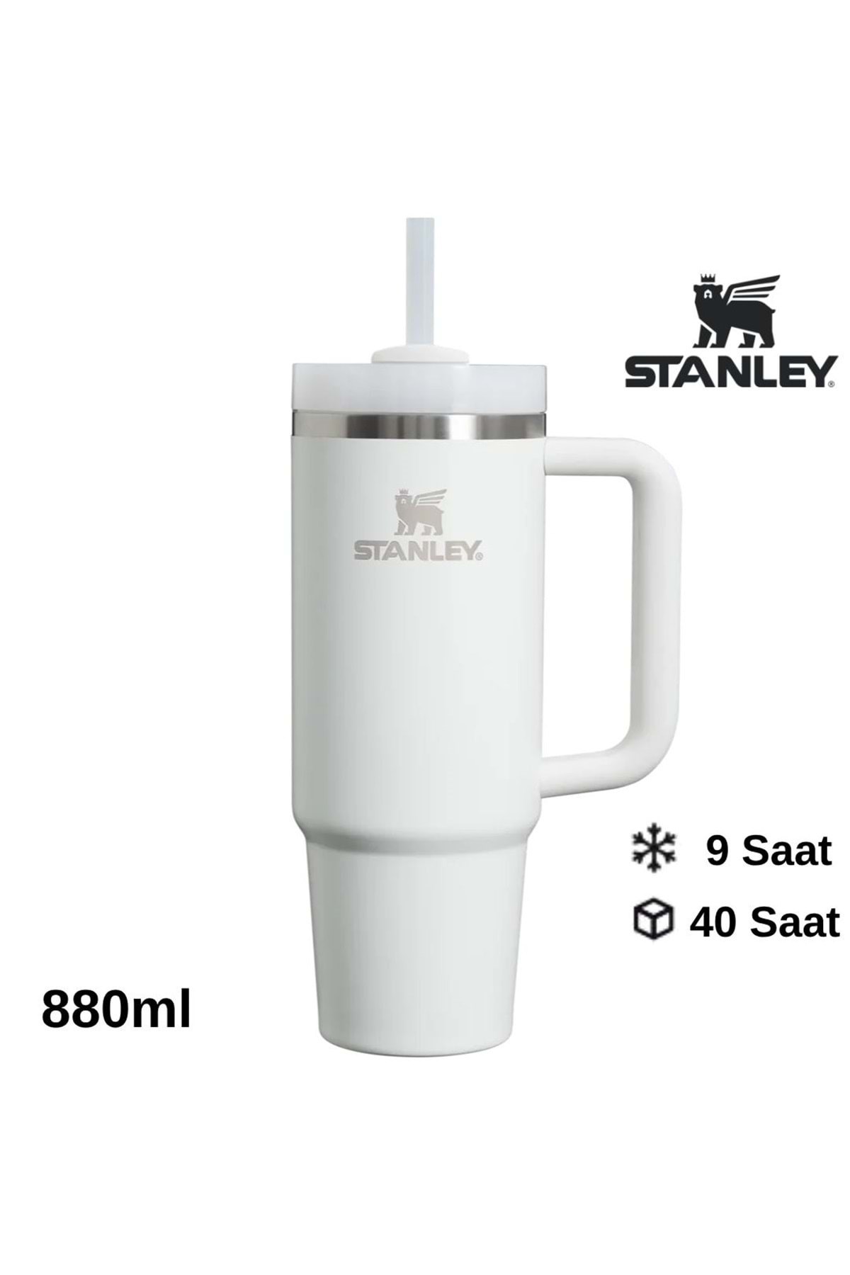 Quencher H2.O FlowState™ Tumbler Pipetli Termos 0.8L Pipetli Matara BEYAZ