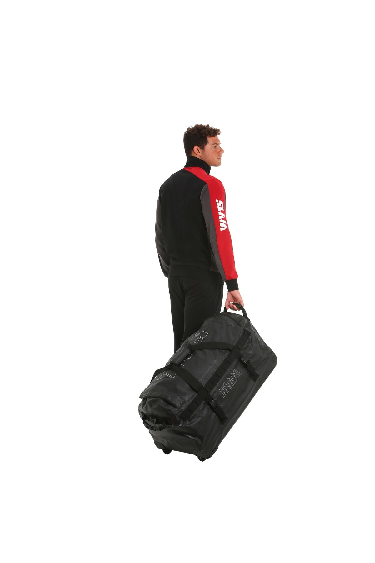 Siyah Unisex Çekçekli Kumaş Valiz A463001S00_90L TROLLEY