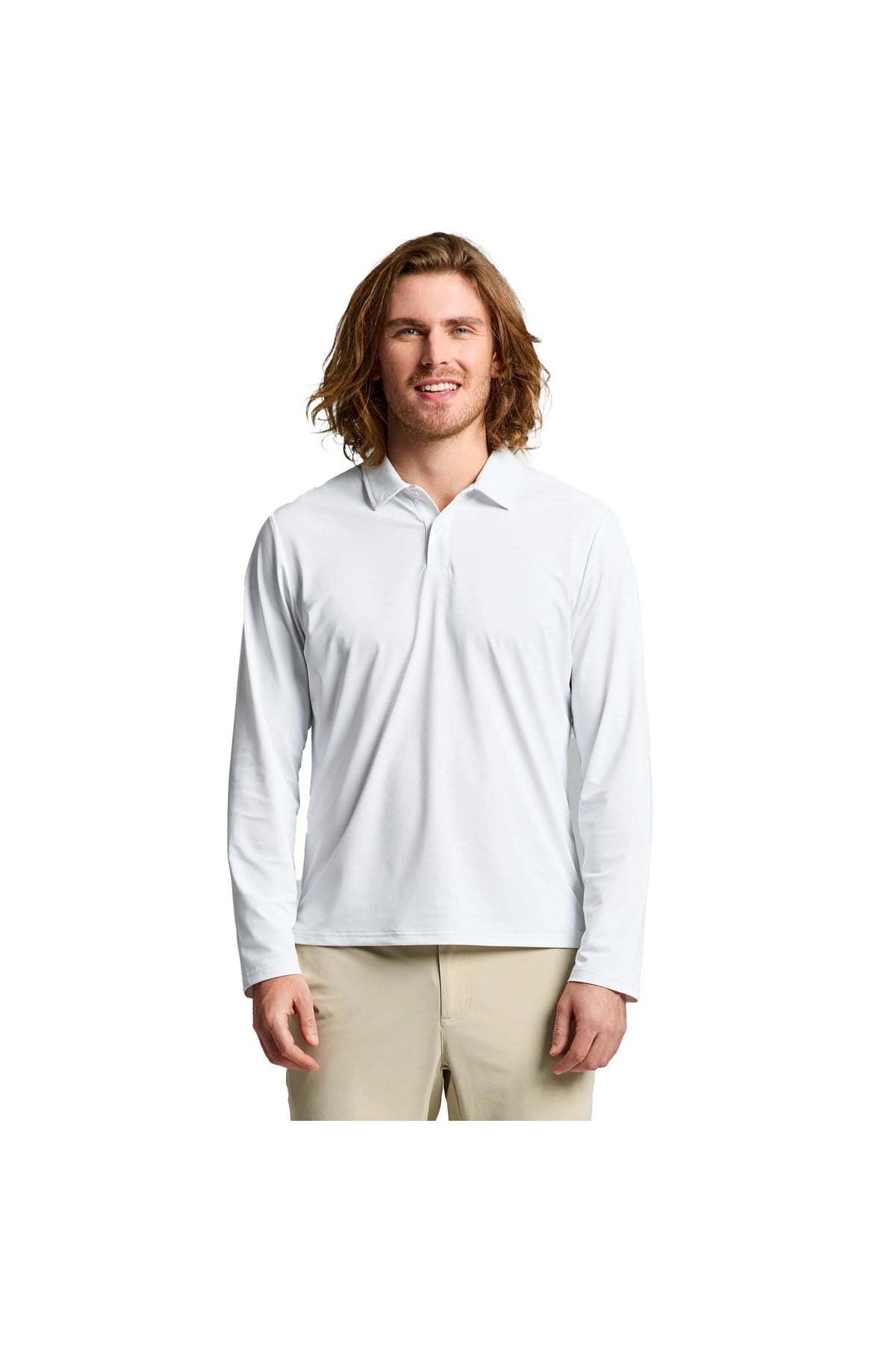 Tech Pique Polo Ls Erkek Beyaz Tişört ERKEK T-SHIRT A108005S01