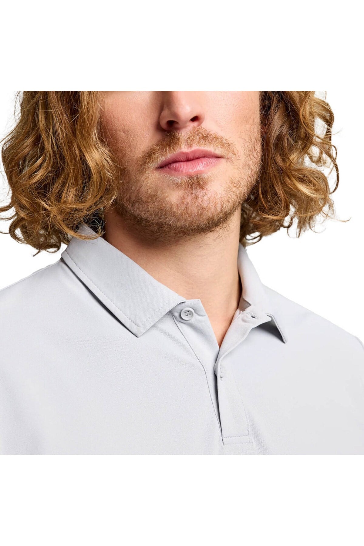 Tech Pique Polo Ls Erkek Gri Tişört ERKEK T-SHIRT A108005S01